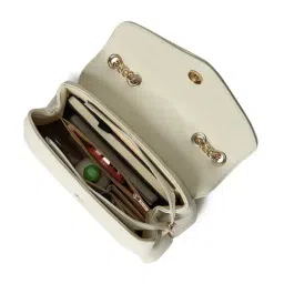 Fastrack Chevron White Quilted Medium Shoulder Bag image 4