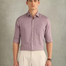 Arrow Pink Cotton Regular Fit Self Pattern Shirt-picture-40