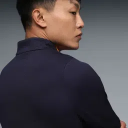 Puma New Navy IndividualCUP 1/4 Zip Regular Fit Football Track Jacket image 5