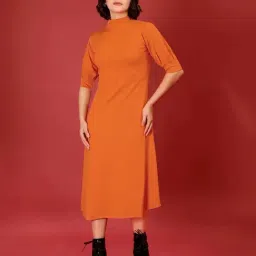 Purvaja Orange Regular Fit Dress-picture-41
