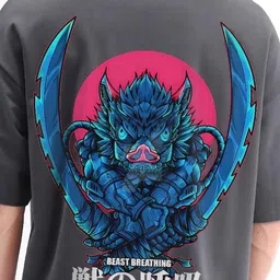 megakart Beast Breathing Inosuke Oversized T-Shirt image 2