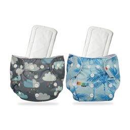 Chinmay Kids One Size Adjustable Baby Cloth Button Diaper - Washable/Reusable Nappies for Infants & Toddlers With White Insert (8 X 8 inch) Pack of 2-picture-27