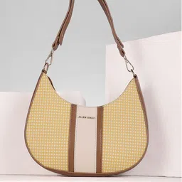 Allen Solly Woman Textured Half Moon Tasselled Shoulder Bag-picture-42