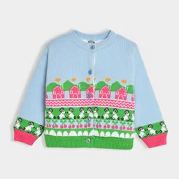 Mi Arcus 100% Cotton Full Sleeves Garden Theme Designed Sweater - Multi Colour image 3