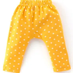 Babyhug Cotton Interlock Knit Full Length Diaper Leggings Floral Print Pack of 3 - Multicolor image 3