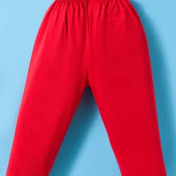 Tango Single Jersey Knit Full Length Lounge Pants With Animal & Ice- cream Print Pack Of 2 -Red & Yellow image 3