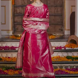 Indo Era Women Ethnic Motifs Regular Kurta with Trousers & With Dupatta image 2