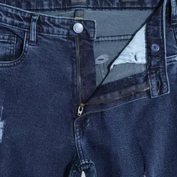 Allen Solly Junior Boys Regular Fit Mid-Rise Mildly Distressed Jeans image 4