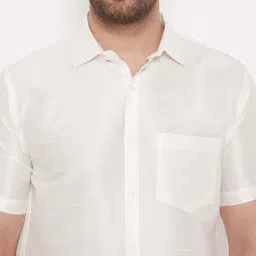 Vastramay Cream Regular Fit Shirt image 4