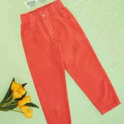 Pantaloons Junior Girls Living Coral Cotton Solid Track Bottoms & Joggers-picture-21