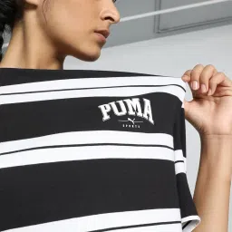Puma Black Cotton Striped Sports T-Shirt image 4