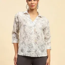 Global Republic White Floral Top-image-37