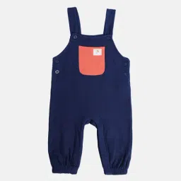 MINIKLUB Boys Navy & Yellow Printed Full Sleeves T-Shirt with Dungaree image 4