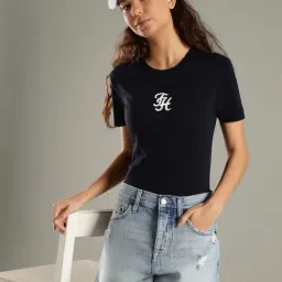 TOMMY HILFIGER Desert Sky Logo Slim Fit Cotton T-Shirt image 5