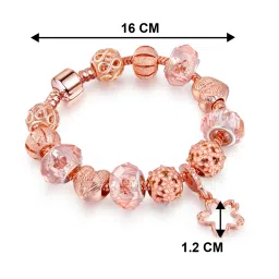 Peora Stylish Rose Gold Plating Synthetic Stone & Beads Bracelets image 4