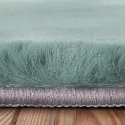 Obsessions Teal Solid Machine Made Carpet - Medium image 4