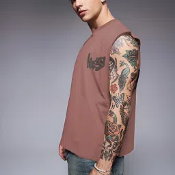 Rigo Mauve Blended Printed Vest image 4