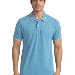 ColorPlus Blue Tailored Fit Polo T-Shirt-image-35