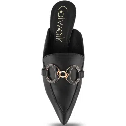 Catwalk Women's Black Mule Shoes image 4