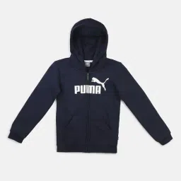 Puma Kids Essentials Peacoat Printed Jacket-image-0