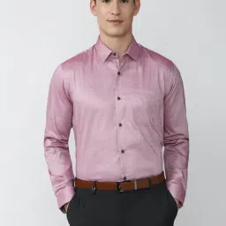 Peter England Purple Regular Fit Cotton Shirt-image-75