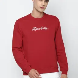 Allen Solly Red Cotton Regular Fit Printed SweatShirt-picture-23