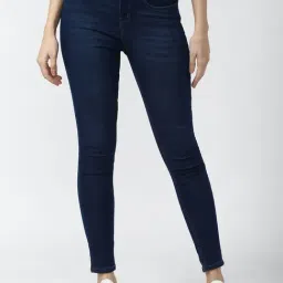 Van Heusen Blue Blended Skinny Fit Jeans-image-12