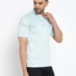Duke Powder Blue Regular Fit Printed Polo T-Shirt image 4