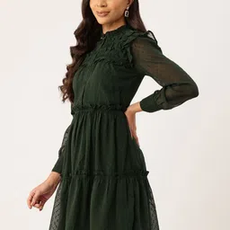Rue Collection Dobby Weave Chiffon Fit & Flare Dress image 3