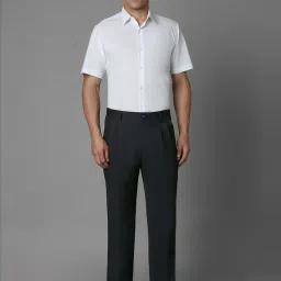 Louis Philippe Black Regular Fit Trousers image 4