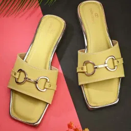 Pelle Albero Women's Yellow Casual Sandals-picture-28