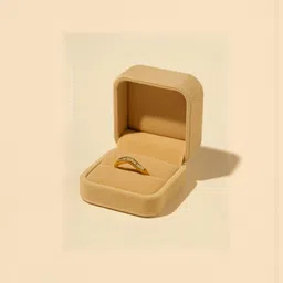 raasrani Elegant Zigzag AD Studded Gold Plated Stainless Steel Ring image 4