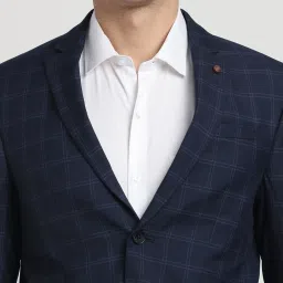 Turtle Blue Relaxed Fit Texture Blazer image 4