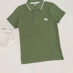 Pantaloons Junior Deep Olive Polo T-Shirt-picture-6