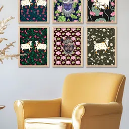 Kotart Brown & Green 6 Piece Wooden Religious Wall Art-image-62