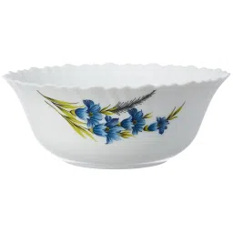 Larah by Borosil Nina Fluted White Opalware 19 Pieces Dinner Set image 4