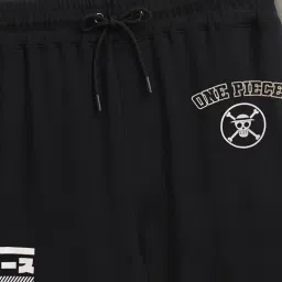 Free Authority Grey & Black Regular Fit One Piece Printed Trackpants & Shorts Set image 4
