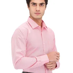 Park Avenue Red Slim Fit Self Pattern Shirt image 4