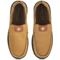 Woodland Men's Camel Slip On Shoes image 4