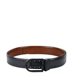 Louis Stitch Spanish Black & Brown Leather Reversible Belt For Men image 4