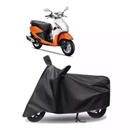 Auto Pearl Polyester Two Wheeler Cover for Hero Pleasure (Grey)-picture-42