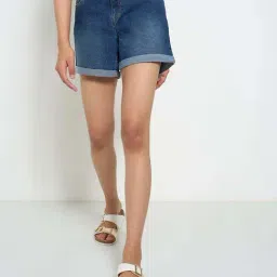 SF Jeans by Pantaloons BlueShorts-image-3