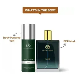 THE MAN COMPANY Musk Pour Homme Eau de Parfum & Vert Body Parfum Set for Men & Women image 4