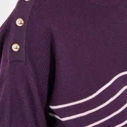 Styli Purple Striped Sweater image 4