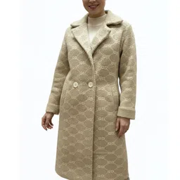 Hallinton Women Geometric Printed Notched Lapel Double-Breasted Overcoat-picture-42