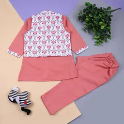 V-Mart Boys Floral Regular Kurta with Pyjamas image 2