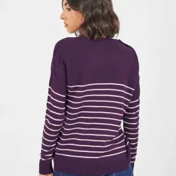 Styli Purple Striped Sweater image 2