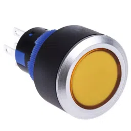 RS PRO Illuminated Push Button Switch Momentary 22.2 mm Cutout SPDT Yellow LED 250 V AC, 1759089-picture-45