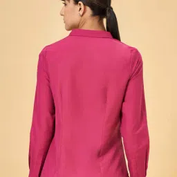 Annabelle by Pantaloons Pink Regular Fit Formal Shirt image 2