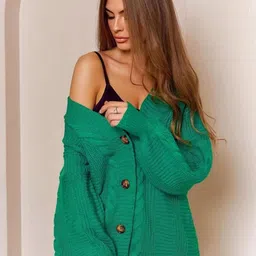 StyleCast Women Cable Knit V-Neck Cardigan-picture-23